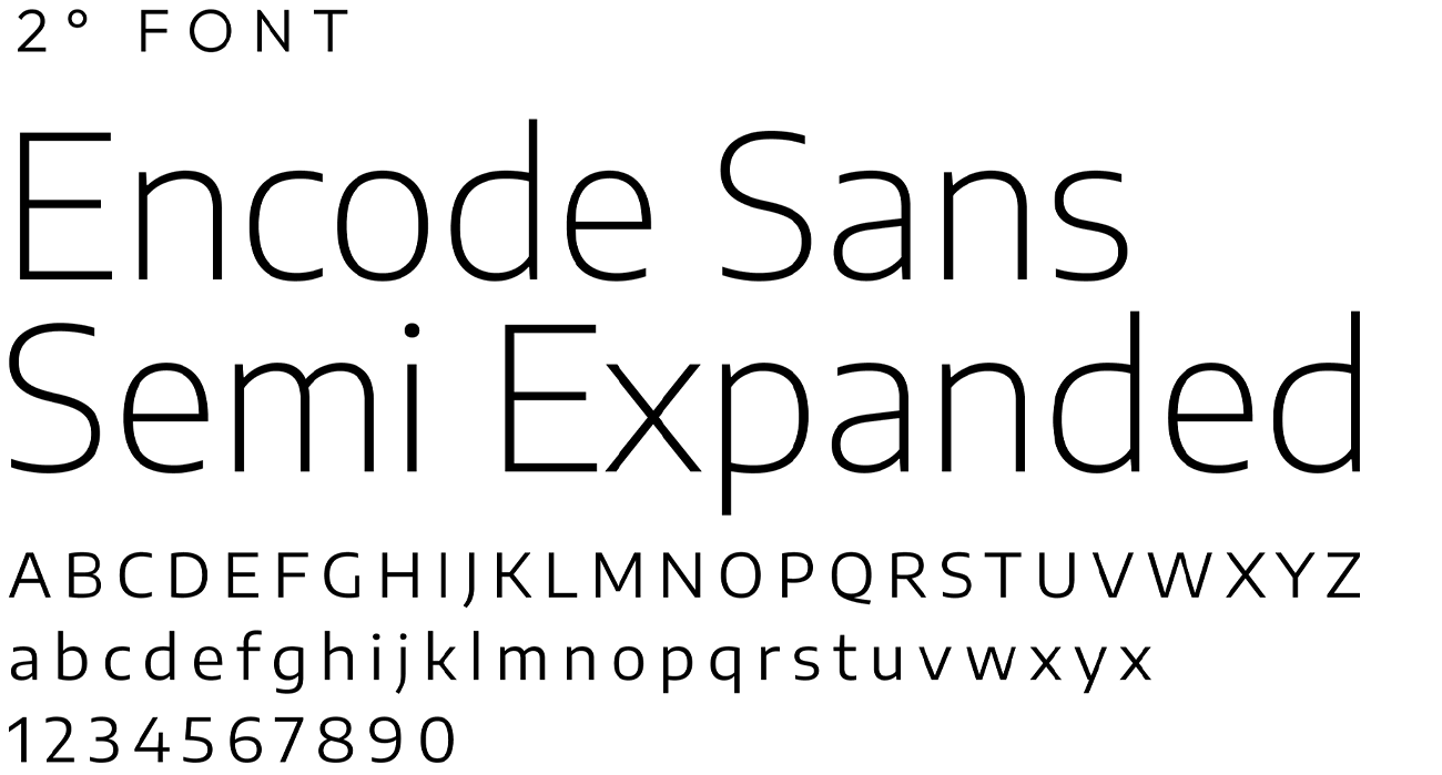 Font corpo testi Reginvoice in Encode Sans Semi Expanded, scelto per documentazione tecnica e testi lunghi nel gestionale.