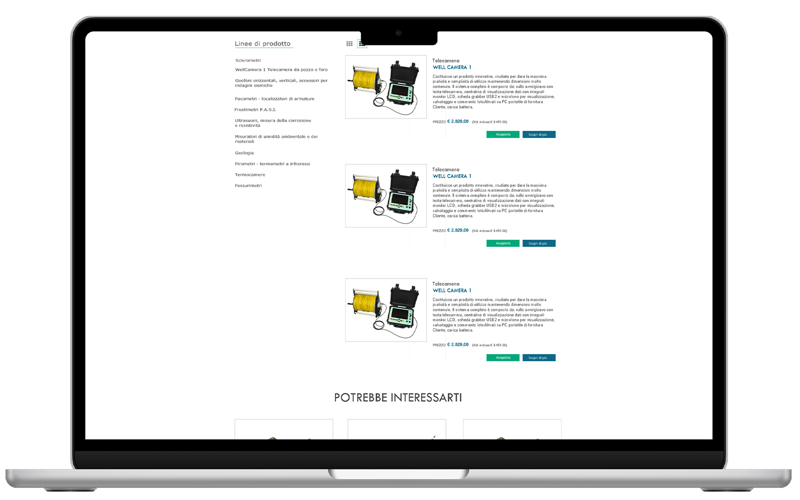 Layout precedente del sito Pasi, non responsive e graficamente superato