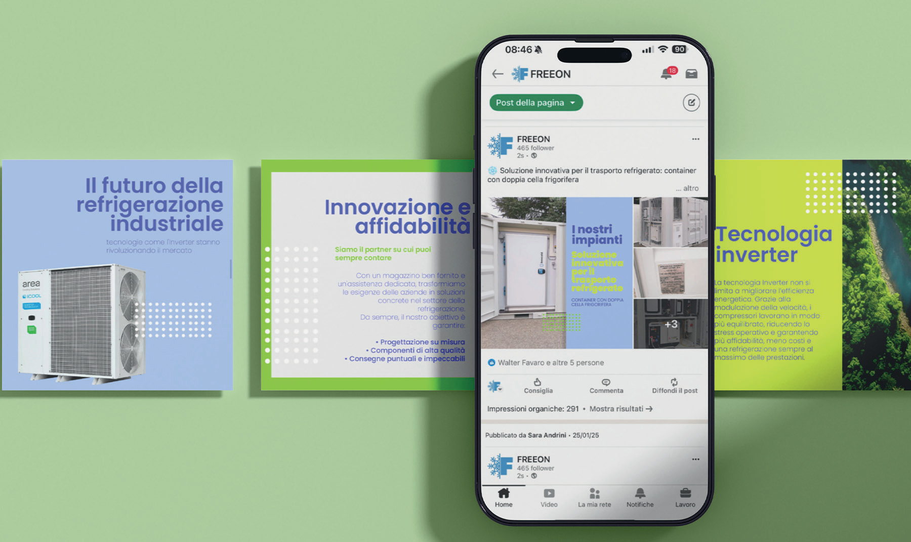 social media freeon post mockup incommunication